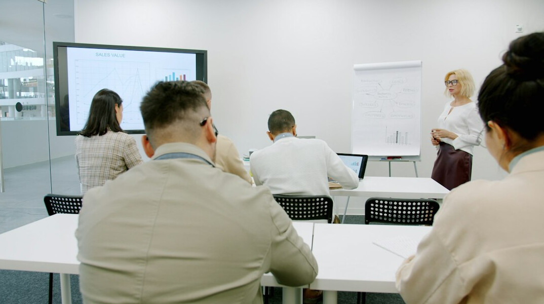 business professionals learning