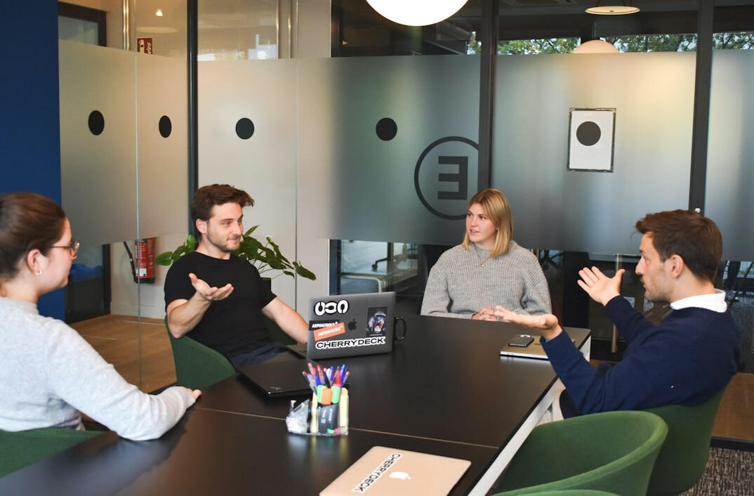 business manager in meeting